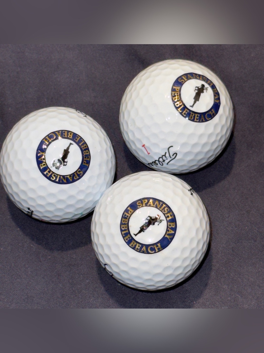 Spanish Bay Pebble Beach Golf Ball Titleist 5A Mint Condition (3 pc)